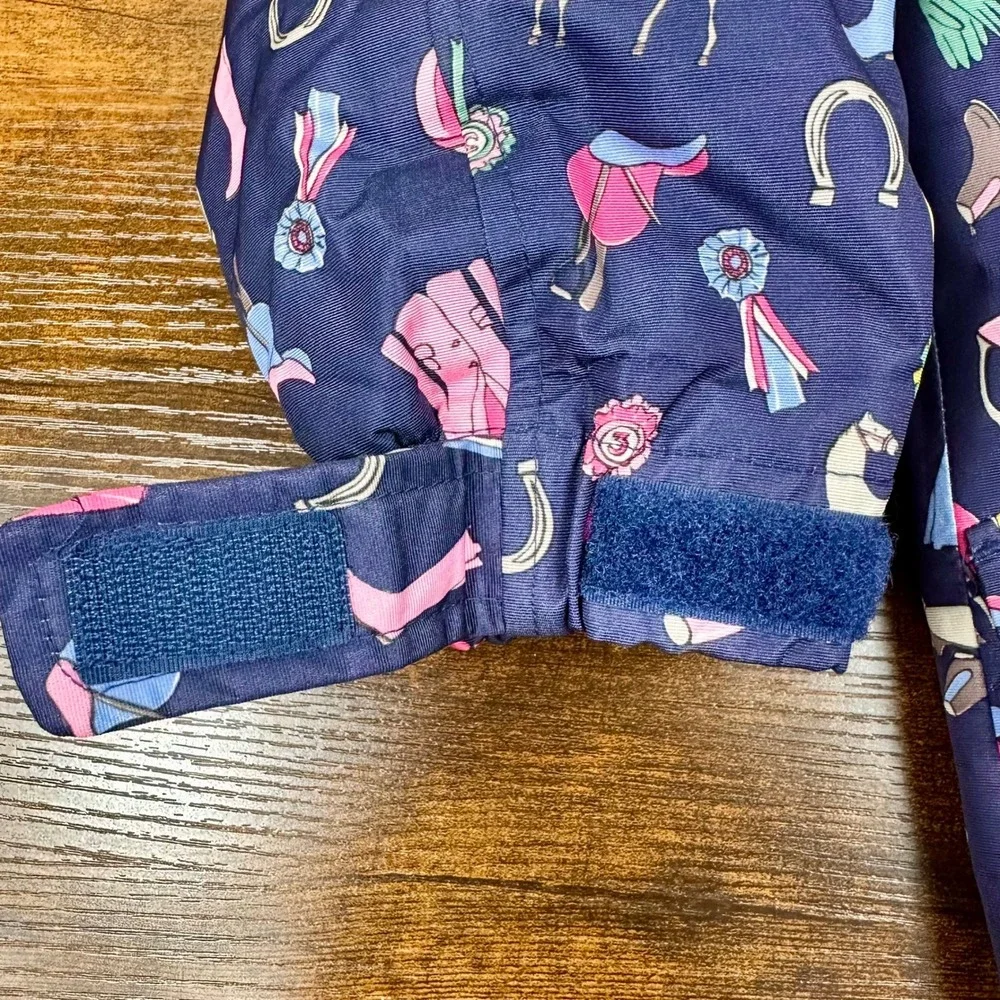 Joules Girls JNR Kirstie Fleece-Lined Coat Jacket 6Y 116 cm Horse Navy Pink - Picture 11 of 13